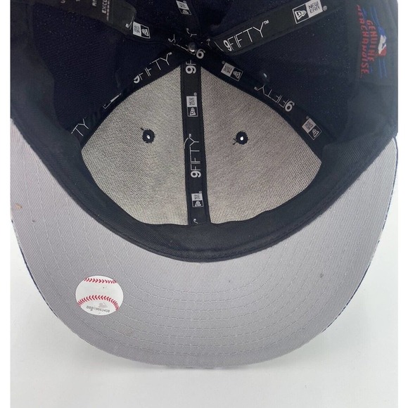 NY Yankees Baseball Hat Cap New Era 9Fifty Official MLB Navy Blue White Print - Picture 8 of 8
